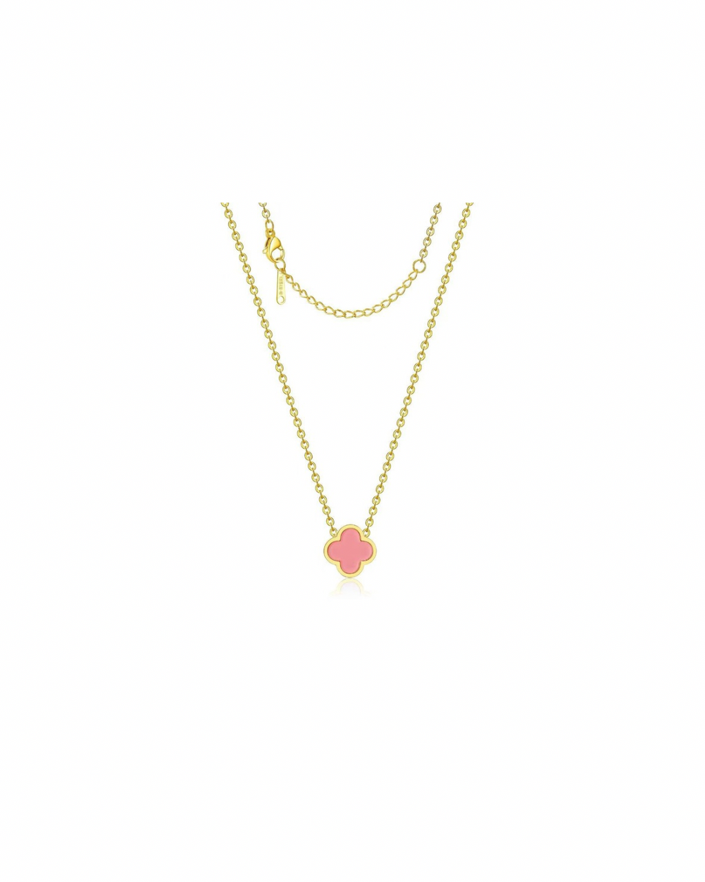 Collar Trébol Rosado