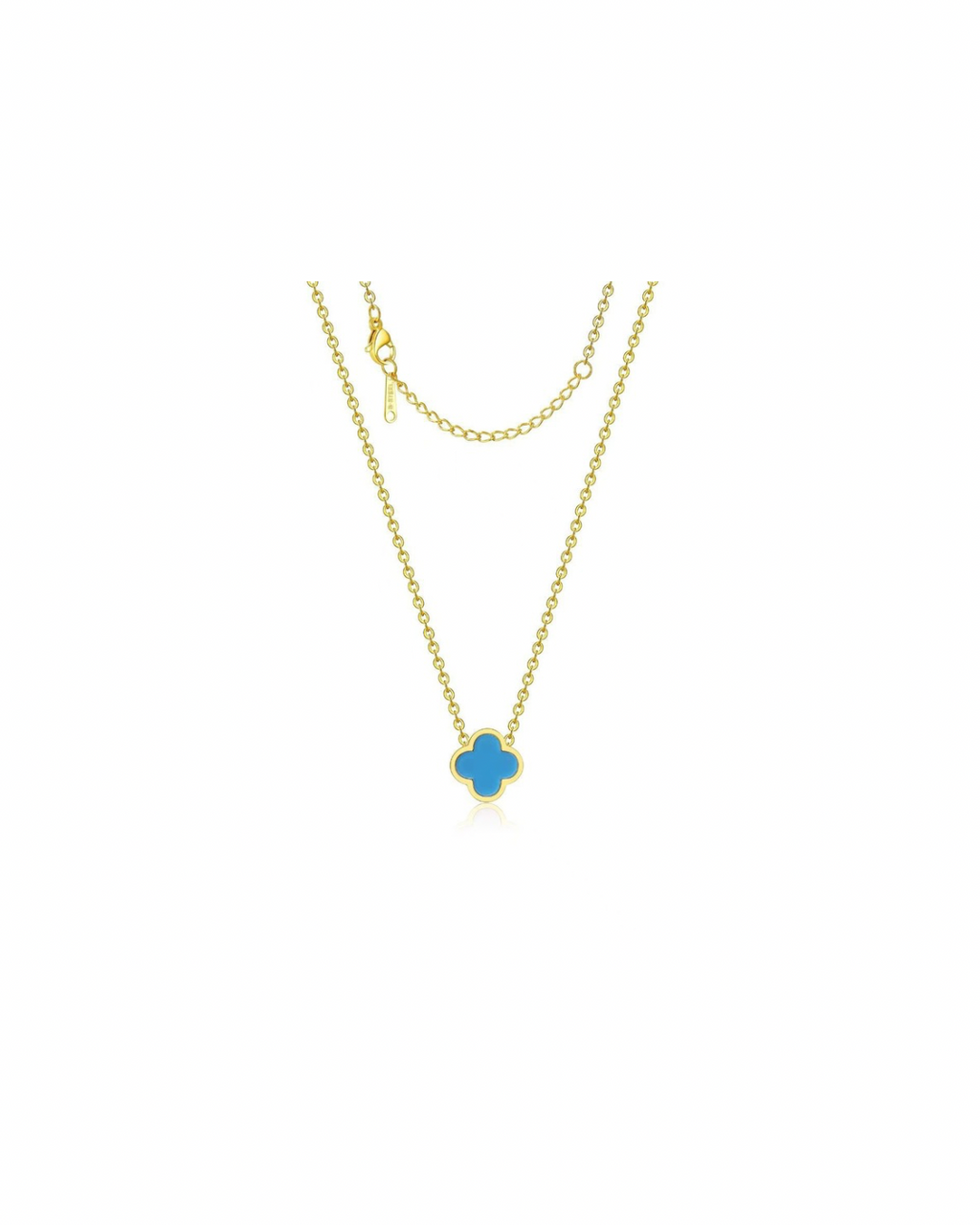 Collar Trébol Azul