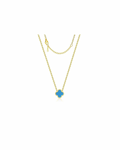 Collar Trébol Azul