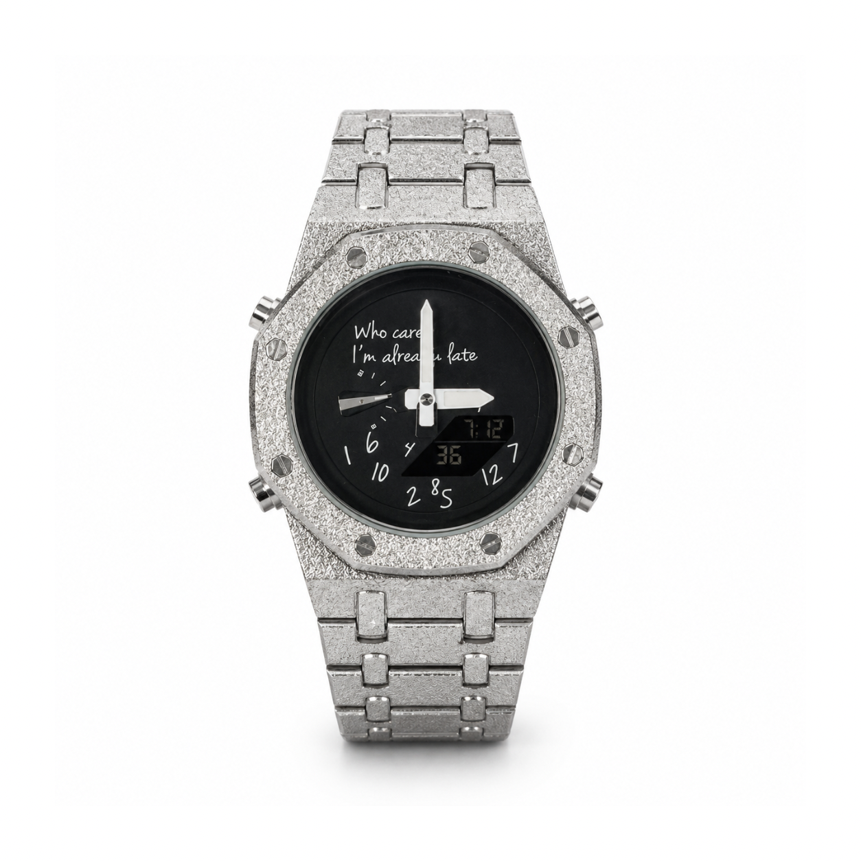 Who Cares – Silver & Black Watch